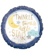 Twinkle Little Star Luftballon mit Helium zu Babyparty, Geburt und Taufe