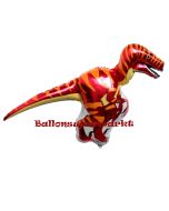 Dinosaurier, Velociraptor, Luftballon aus Folie mit Helium