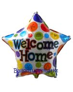 Luftballon aus Folie Welcome Home, inklusive Helium-Ballongas