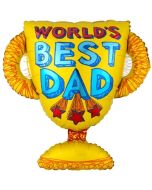 World´s Best Dad Pokal, Luftballon zum Vatertag inklusive Ballongas Helium