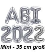 Abi 2022, Luftballons, 35 cm, Silber zur Abiturfeier