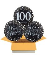 3 Luftballons aus Folie zum 100. Geburtstag, Sparkling Celebration