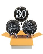 3 Luftballons aus Folie zum 30. Geburtstag, Sparkling Celebration