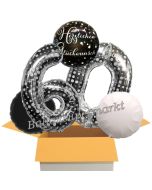 5 Luftballons zum 60. Geburtstag, Sparkling Celebration Herzlichen Glückwunsch Silver Dots 60
