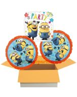 Hooray Party Minions, 3 Stück Luftballons aus Folie zum Geburtstag, inklusive Helium