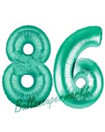  86 . Geburtstag, 100 cm, inklusive Helium