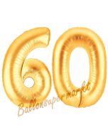 Zahl 60, Silber, Luftballons aus Folie zum 60. Geburtstag