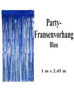 Silvesterdekoration und Partydekoration, blauer Fransenvorhang