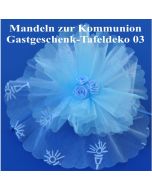 Gastgeschenk und Tafeldekoration zur Kommunion, Mandelsäckchen Tüll-Bouquet 03