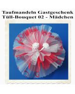 Gastgeschenk zu Taufe, Geburt und Baby Party, Taufmandeln im Tüll-Bouquet-Beutel 02