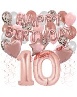 Dekorations-Set mit Ballons zum 10. Geburtstag, Happy Birthday Dream, 42 Teile