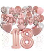Dekorations-Set mit Ballons zum 18. Geburtstag, Happy Birthday Dream, 42 Teile
