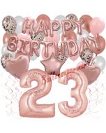 Dekorations-Set mit Ballons zum 23. Geburtstag, Happy Birthday Dream, 42 Teile