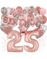 Dekorations-Set mit Ballons zum 25. Geburtstag, Happy Birthday Dream, 42 Teile