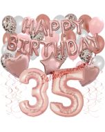 Dekorations-Set mit Ballons zum 35. Geburtstag, Happy Birthday Dream, 42 Teile