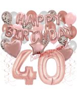 Dekorations-Set mit Ballons zum 40. Geburtstag, Happy Birthday Dream, 42 Teile
