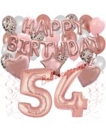 Dekorations-Set mit Ballons zum 54. Geburtstag, Happy Birthday Dream, 42 Teile