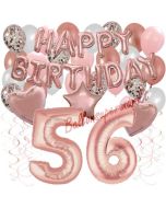 Dekorations-Set mit Ballons zum 56. Geburtstag, Happy Birthday Dream, 42 Teile