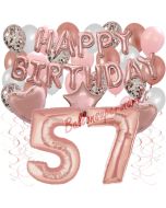 Dekorations-Set mit Ballons zum 57. Geburtstag, Happy Birthday Dream, 42 Teile