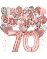 Dekorations-Set mit Ballons zum 70. Geburtstag, Happy Birthday Dream, 42 Teile