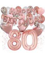 Dekorations-Set mit Ballons zum 80. Geburtstag, Happy Birthday Dream, 42 Teile