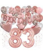 Dekorations-Set mit Ballons zum 83. Geburtstag, Happy Birthday Dream, 42 Teile