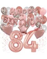 Dekorations-Set mit Ballons zum 84. Geburtstag, Happy Birthday Dream, 42 Teile
