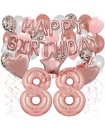 Dekorations-Set mit Ballons zum 88. Geburtstag, Happy Birthday Dream, 42 Teile
