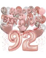 Dekorations-Set mit Ballons zum 92. Geburtstag, Happy Birthday Dream, 42 Teile
