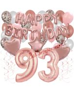 Dekorations-Set mit Ballons zum 93. Geburtstag, Happy Birthday Dream, 42 Teile