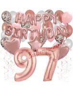 Dekorations-Set mit Ballons zum 97. Geburtstag, Happy Birthday Dream, 42 Teile