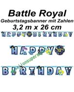 Kindergeburtstagsbanner Battle Royal mit Zahlen