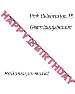 Geburtstagsbanner Pink Celebration 18