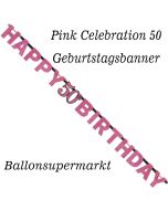 Geburtstagsbanner Pink Celebration 50