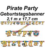 Kindergeburtstagsbanner Pirate Party