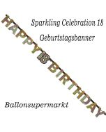 Geburtstagsbanner Sparkling Celebration 18