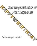 Geburtstagsbanner Sparkling Celebration 40