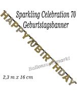 Geburtstagsbanner Sparkling Celebration 70