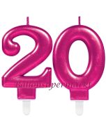 Kerzen Pink Celebration, Zahl 20
