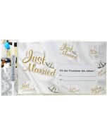 Geld-Geschenk-Umschlag Just Married zur Hochzeit