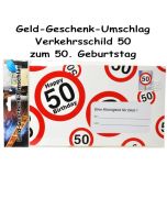 Geld-Geschenk-Umschlag zum 50. Geburtstag