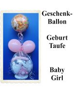 Geschenkballon zu Geburt und Taufe, Girl, Mädchen