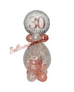 Geschenkballon Sparkling Fizz Rosegold 30 zum 30. Geburtstag