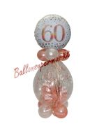 Geschenkballon Sparkling Fizz Rosegold 60 zum 60. Geburtstag