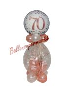 Geschenkballon Sparkling Fizz Rosegold 70 zum 70. Geburtstag