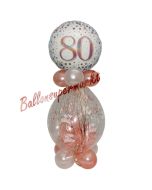Geschenkballon Sparkling Fizz Rosegold 80 zum 80. Geburtstag