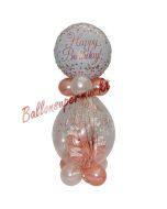 Geschenkballon Sparkling Fizz Rosegold Happy Birthday zum Geburtstag
