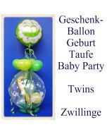 Geschenkballon-Taufe-Geburt-Baby-Party-Twins-Zwillinge