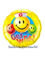 Get Well! Luftballon mit Ballongas Helium. Ballongrüße: Gute Besserung