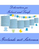 Girlande mit Laternen, Dekoration Baby-Party